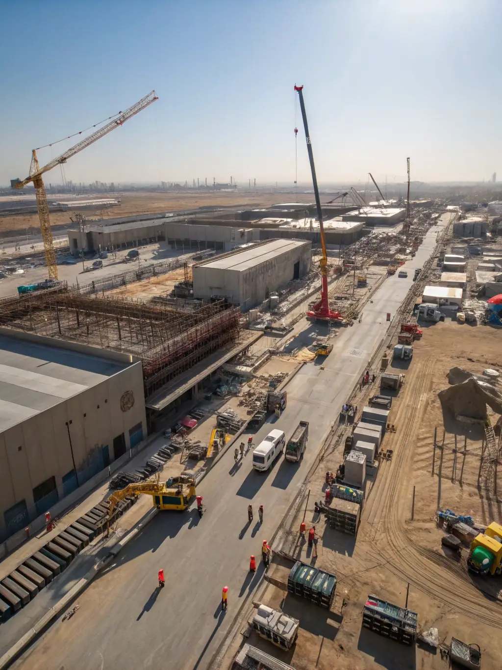 A construction site with workers overseeing the building process, showcasing KRUK PROFESSIONAL's construction project management expertise.